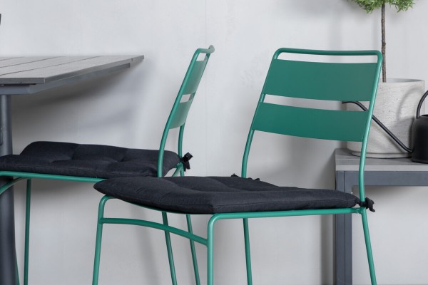 Denver, Lina rektangulär matgrupp grön/svart Venture Home