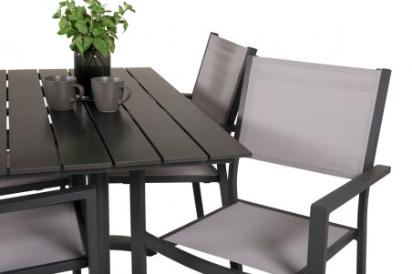 Denver, Copacabana rektangulär matgrupp svart Venture Home