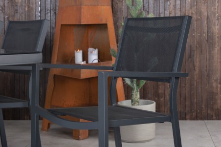 Dallas, Copacabana rektangulär matgrupp svart Venture Home