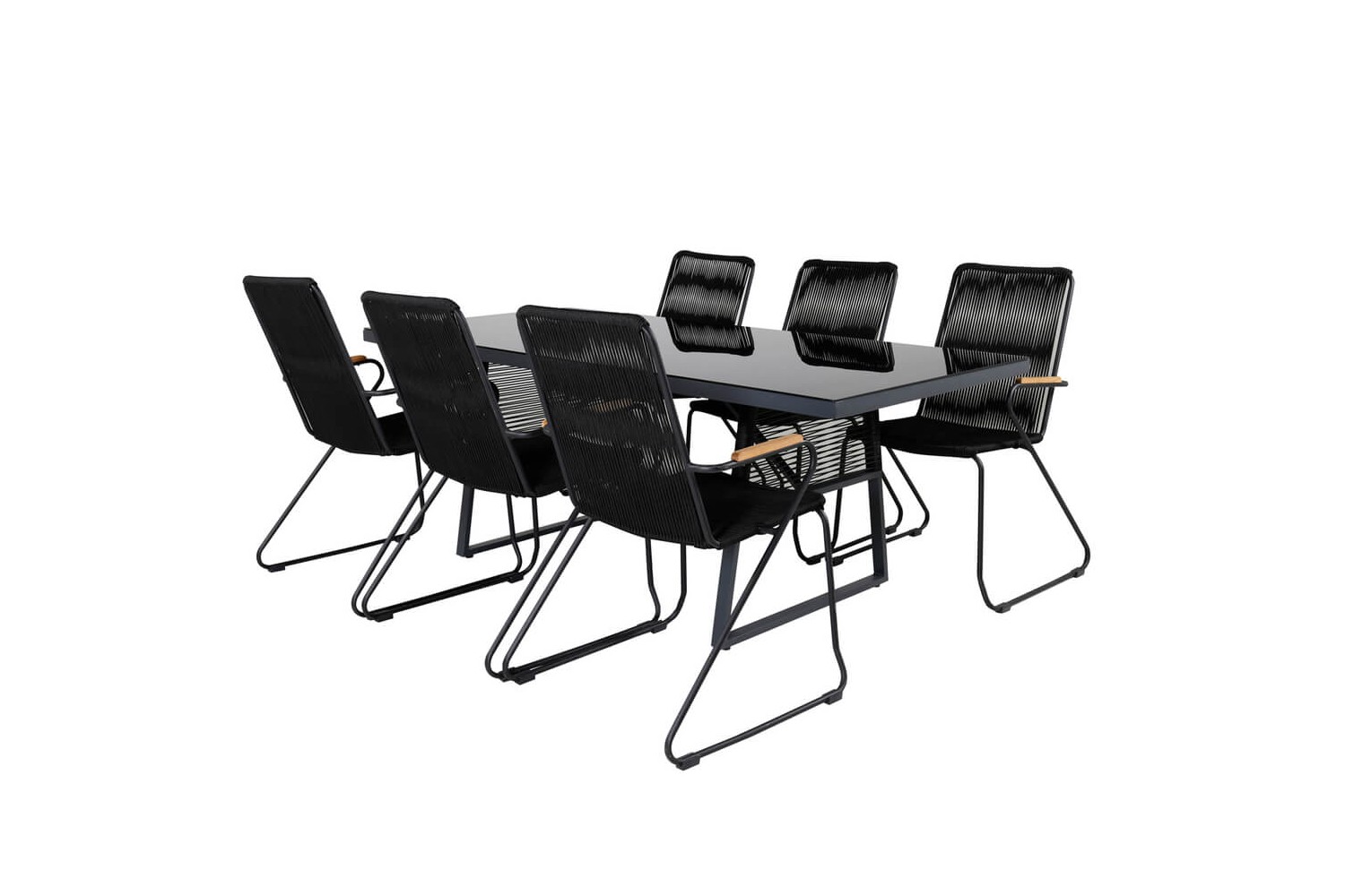 Dallas, Bois rektangulär matgrupp svart Venture Home Dallas, Bois rektangulär matgrupp svart Venture Home