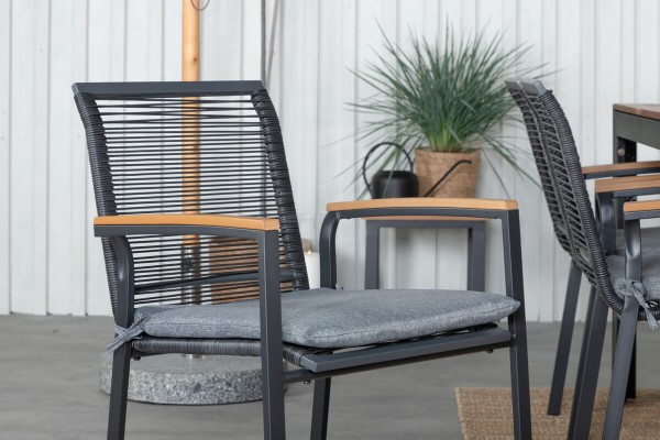 Dallas, Bois matgrupp svart/natur Venture Home