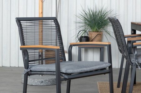 Dallas, Bois matgrupp svart/natur Venture Home