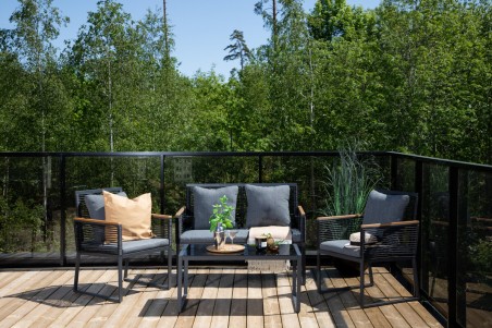 Dallas soffgrupp svart/grå Venture Home