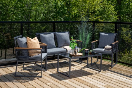 Dallas soffgrupp svart/grå Venture Home