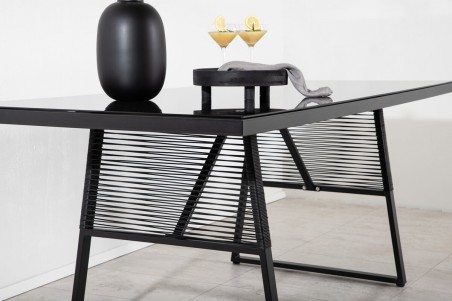 Dallas matbord 193x90 cm svart Venture Home