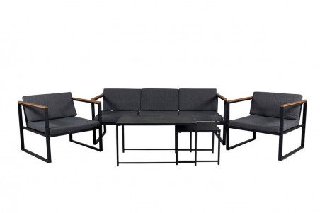 Dakar soffgrupp svart/grå Venture Home