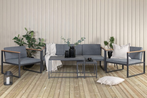 Dakar soffgrupp svart/grå Venture Home