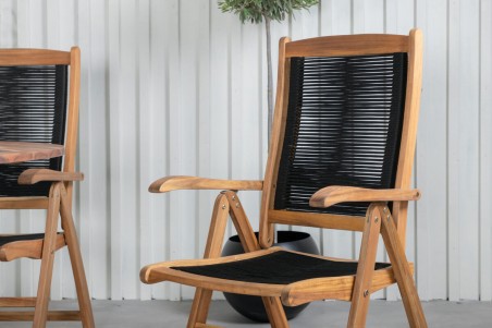 Cot, Peter rund matgrupp natur/svart Venture Home