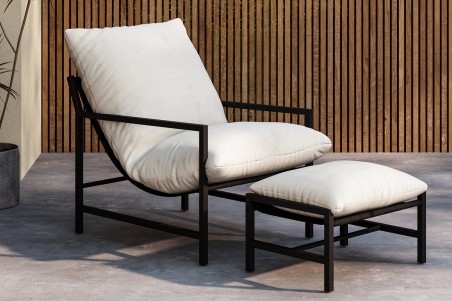 Corso loungestol svart/beige Venture Home