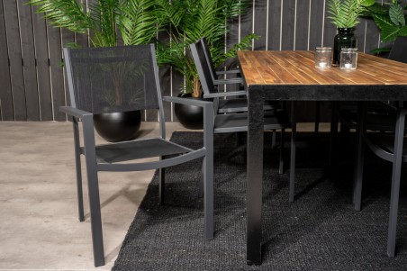 Copacabana, Bois matgrupp svart/natur Venture Home