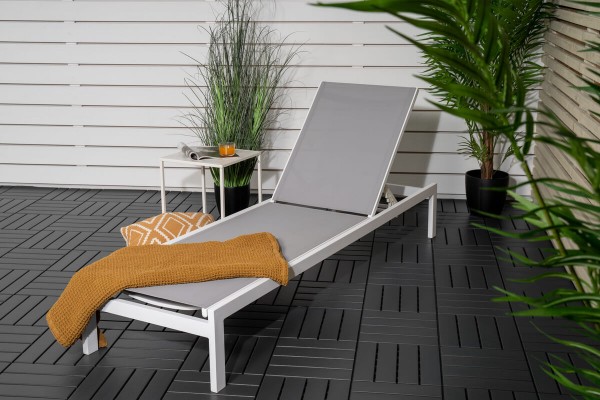 Copacabana solsäng vit/grå Venture Home