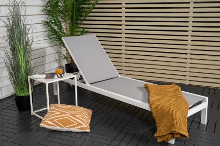 Copacabana solsäng vit/grå Venture Home