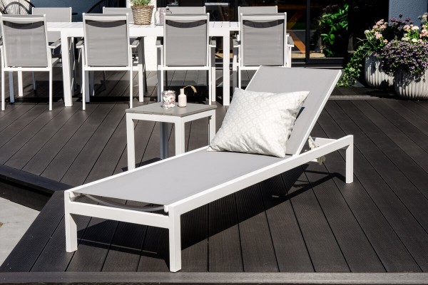 Copacabana solsäng vit/grå Venture Home