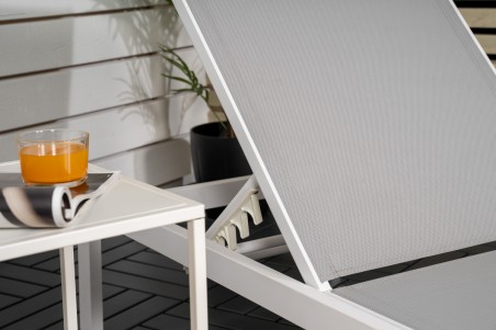 Copacabana solsäng vit/grå Venture Home