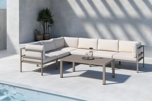 Copacabana soffgrupp 3 beige/brun Venture Home