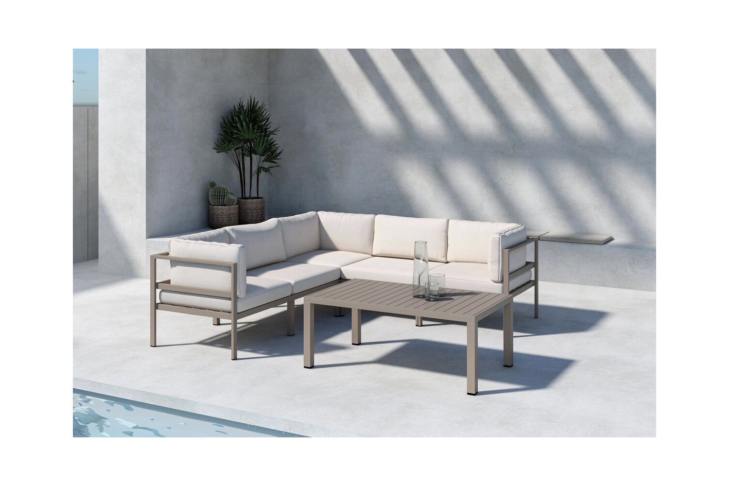 Copacabana soffgrupp 2 beige/brun Venture Home