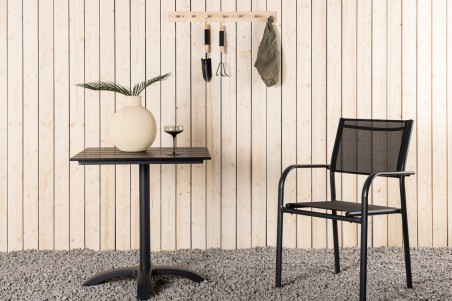 Colorado cafébord 70x70 cm svart Venture Home