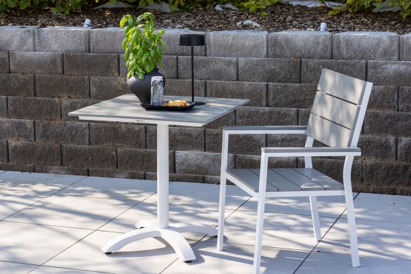 Colorado cafébord 70x70 cm grå Venture Home