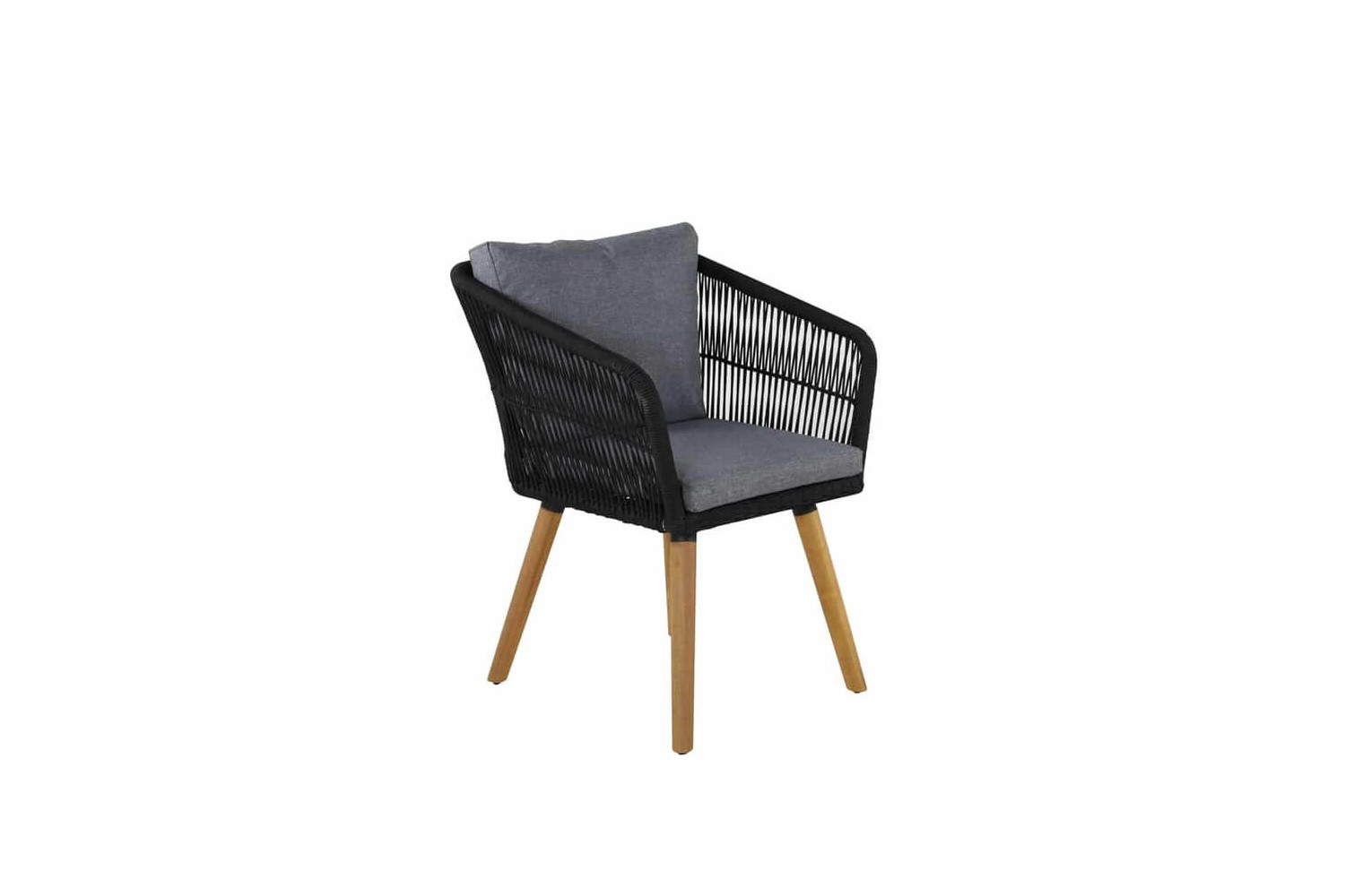 Chania karmstol 2-pack svart/natur Venture Home Chania karmstol 2-pack svart/natur Venture Home