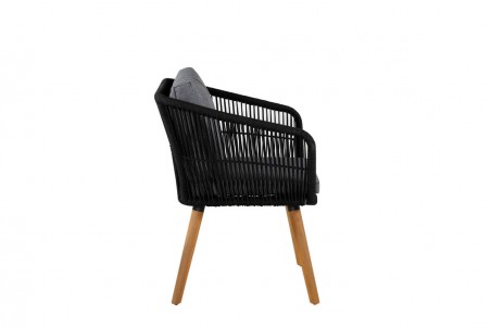 Chania karmstol 2-pack svart/natur Venture Home