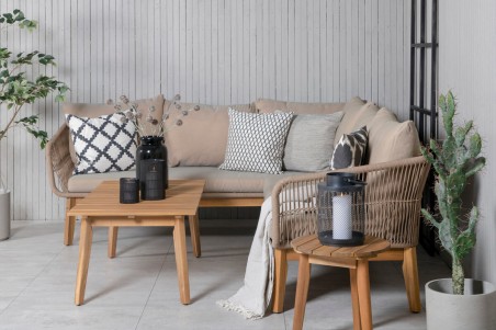 Chania hörngrupp beige/natur Venture Home