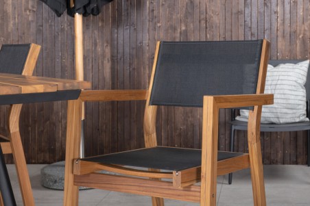 Chan, Venice matgrupp natur/svart Venture Home