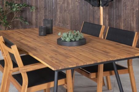 Chan, Venice matgrupp natur/svart Venture Home