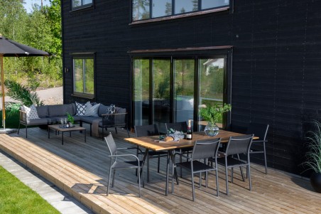 Chan, Santorini matgrupp svart/natur Venture Home