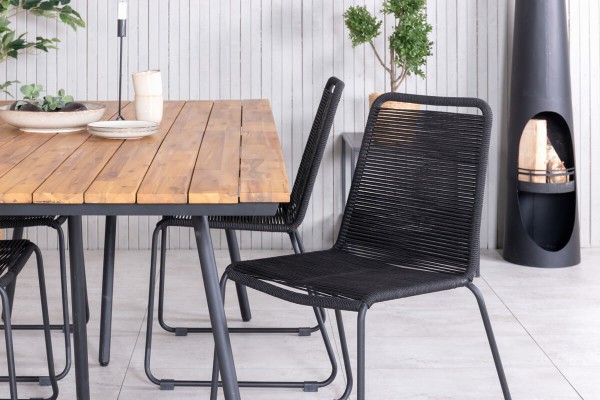 Chan, Lindos matgrupp natur/svart Venture Home