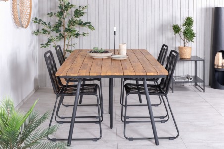 Chan, Lindos matgrupp natur/svart Venture Home