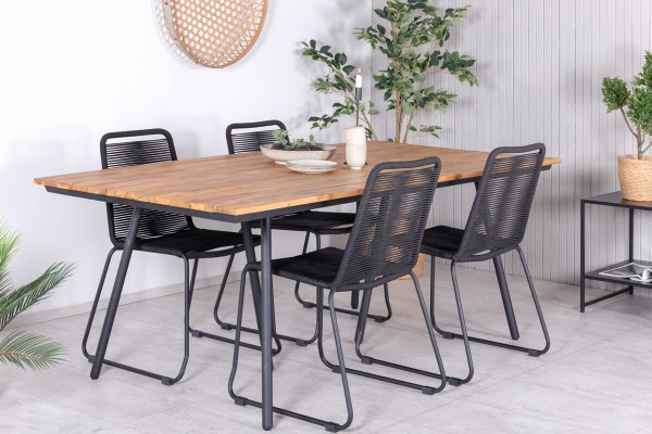 Chan, Lindos matgrupp natur/svart Venture Home