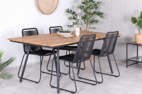 Chan, Lindos matgrupp natur/svart Venture Home