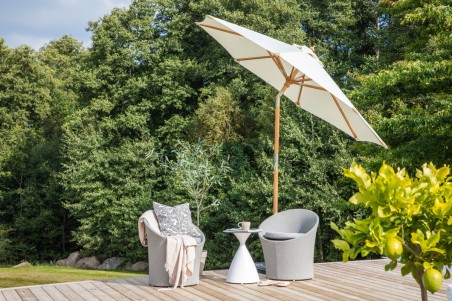 Cerox parasoll Ø270 cm vit Venture Home