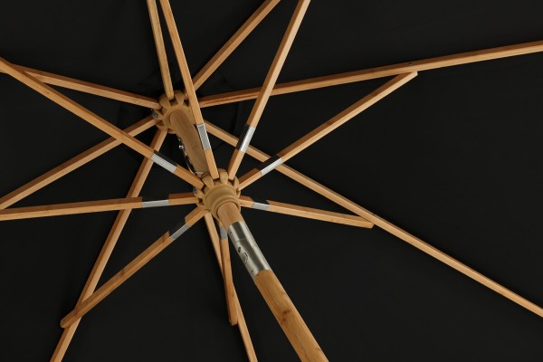 Cerox parasoll Ø270 cm svart Venture Home