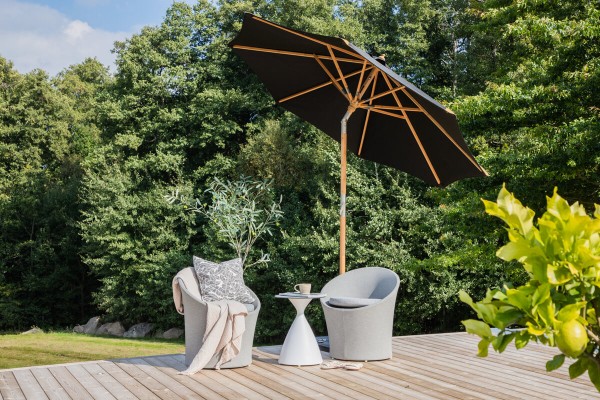 Cerox parasoll Ø270 cm svart Venture Home