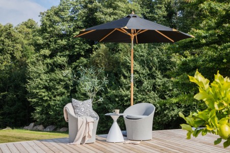 Cerox parasoll Ø270 cm svart Venture Home