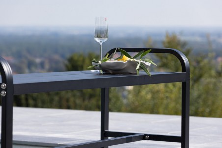 Cascais bänk 125x42x52 cm svart Venture Home