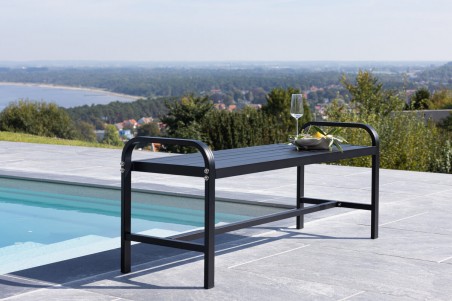 Cascais bänk 125x42x52 cm svart Venture Home