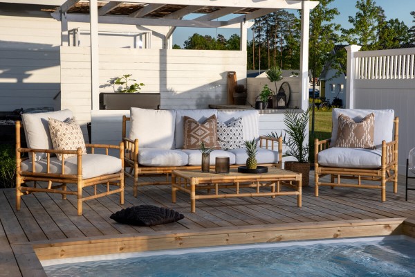 Cane soffbord 120x70 cm natur Venture Home