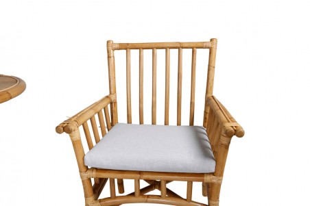 Cane rund matgrupp Ø80 cm natur Venture Home