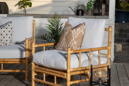 Cane fåtölj natur/grå Venture Home