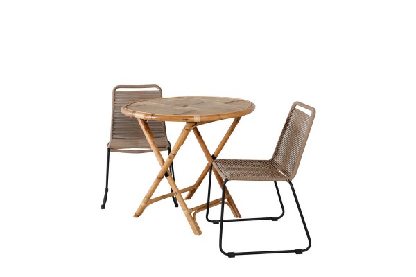 Cane cafébord Ø80 cm natur Venture Home