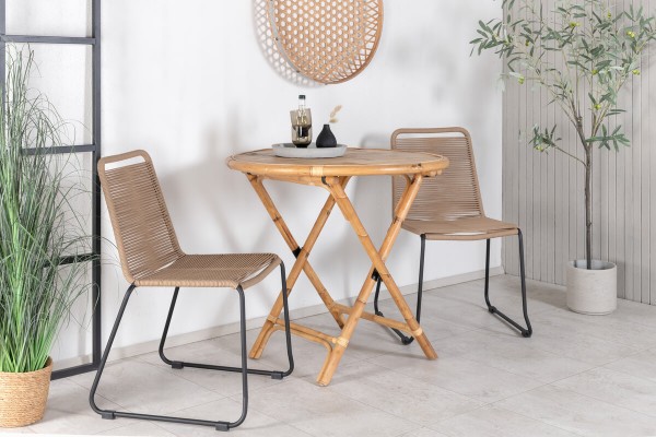 Cane cafébord Ø80 cm natur Venture Home