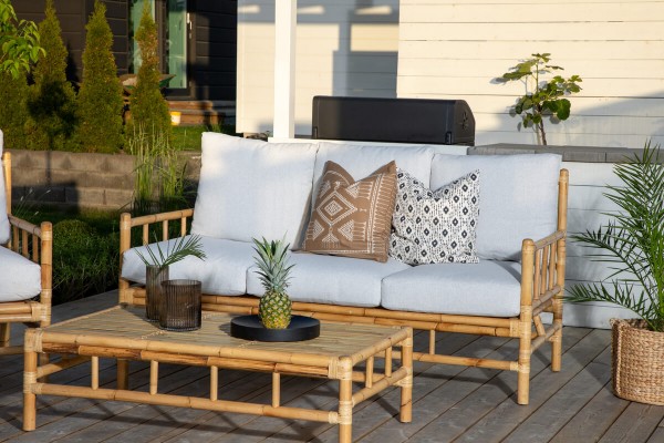 Cane 3-sits soffa natur Venture Home