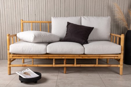 Cane 3-sits soffa natur Venture Home