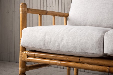 Cane 3-sits soffa natur Venture Home