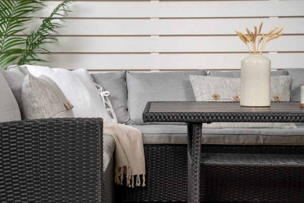 Brentwood hörngrupp svart/grå Venture Home