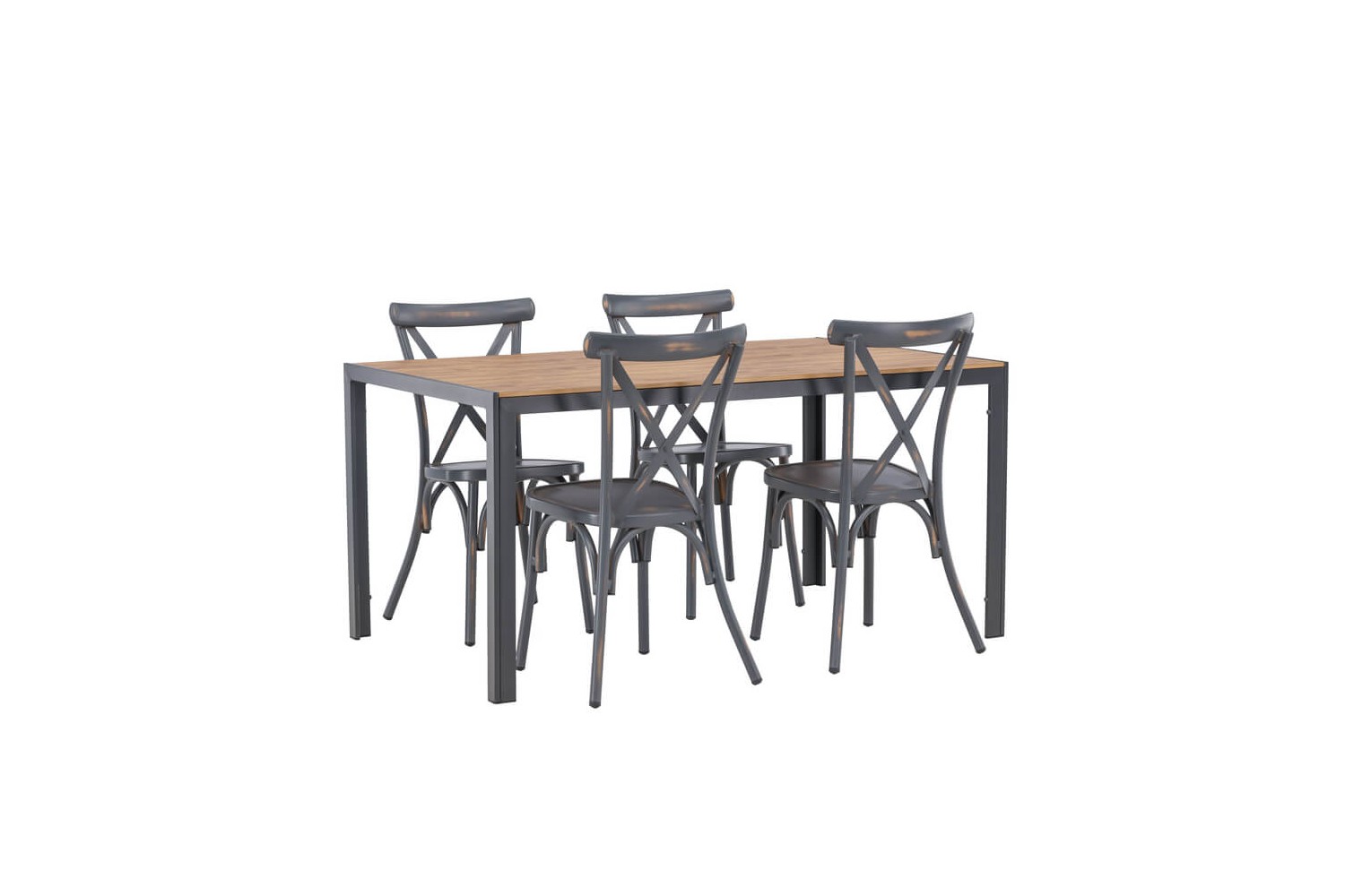 Break, Tablas matgrupp svart/natur Venture Home