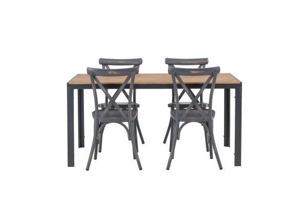 Break, Tablas matgrupp svart/natur Venture Home