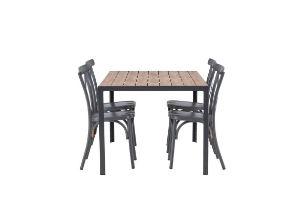 Break, Tablas matgrupp svart/natur Venture Home
